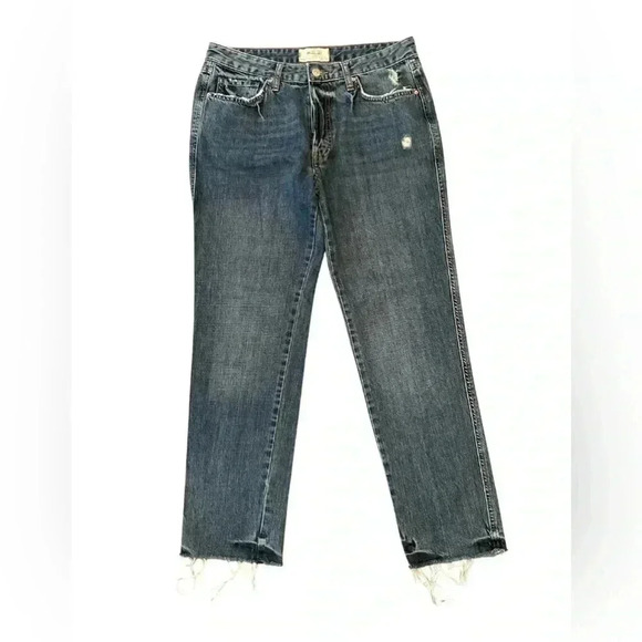 We the Free Free People Distressed Straight Jeans Size 28 - Picture 1 of 9